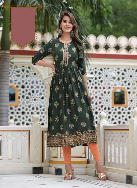 Kasturam 14001 To 14003 Rayon Print Fancy Kurti Collection
 Catalog